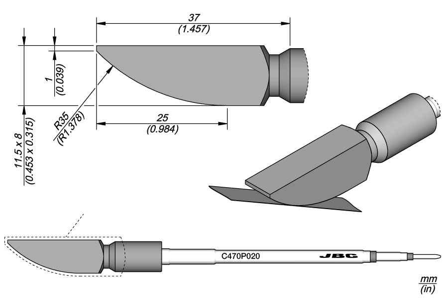 C470P020 - Chrome Finish Round Cartridge